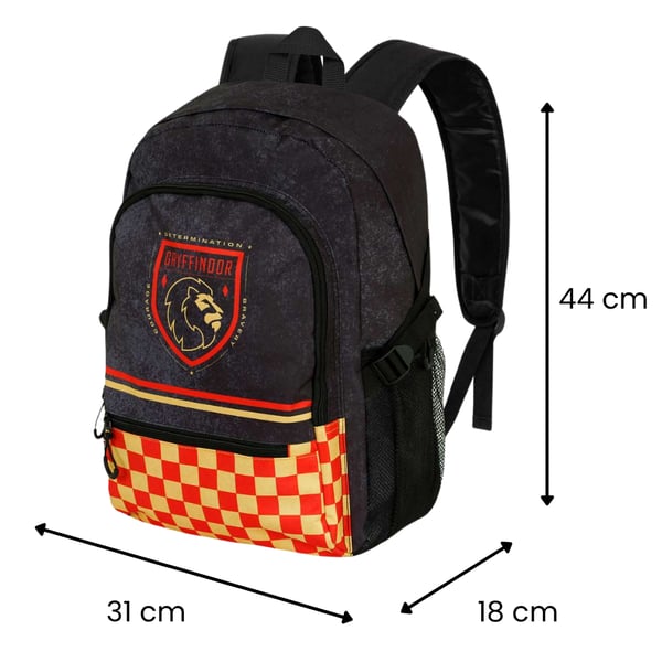 Harry Potter Gryffindor musta kaksilokeroinen koulureppu 31x44x18cm