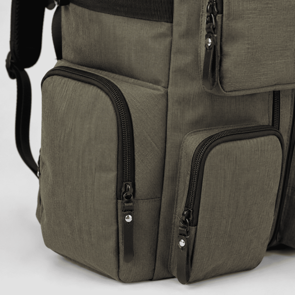 To-rums Urban skolerygsæk Premium Armygrøn 35x44x17 cm