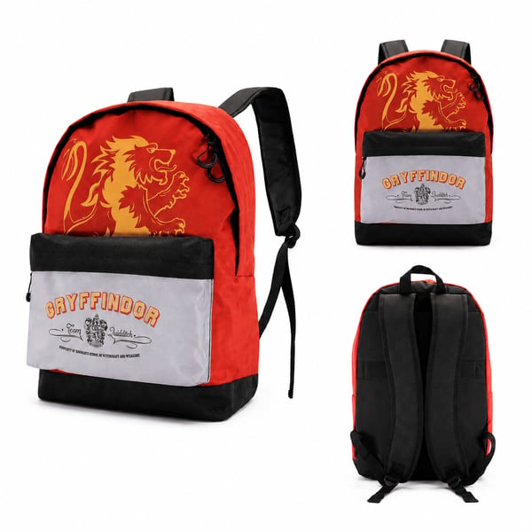 Harry Potter Gryffindor -koulureppu, tilava ja kestävä 41x30x18 cm