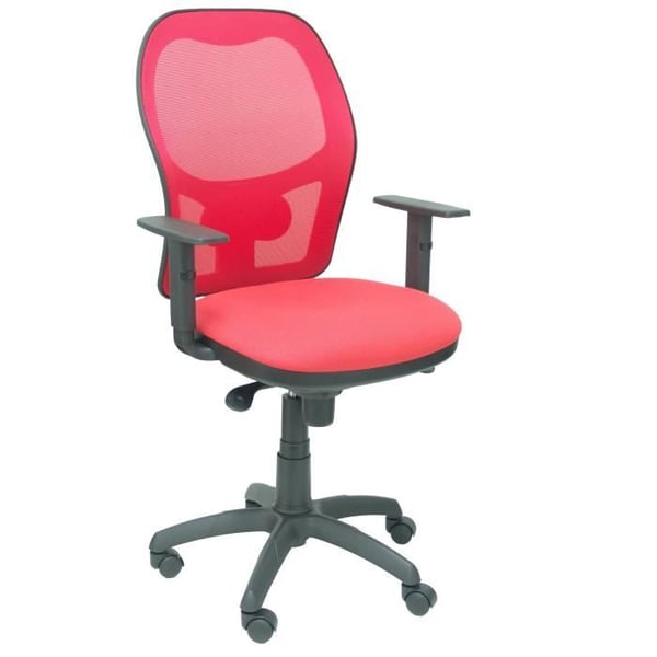 Ergonomisk kontorsstol med synkromekanism, justerbara armstöd och justerbar höjd Andas mesh-ryggstöd i rött