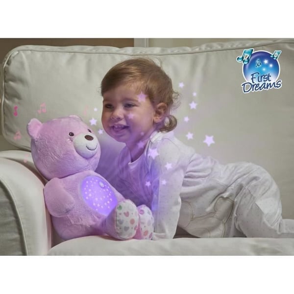 CHICCO Ourson Projektor Baby Bear Rosa Første Drømme