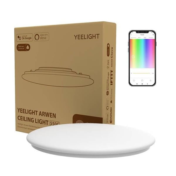 Plafondlampa LED Yeelight Arwen 550C - Vit - 40W - Smart kontroll - Modern design