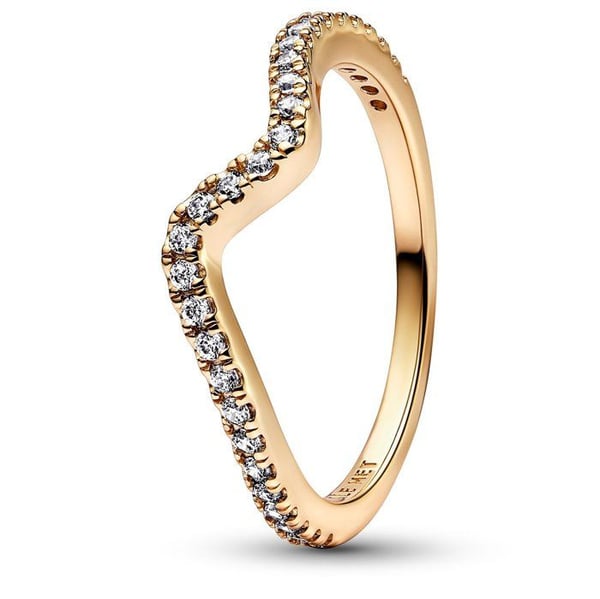 Ring Kvinna - PANDORA - 162539C01 - Guld - Zirkoniumoxid - Storlek 54