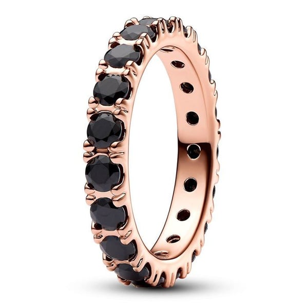 Ring - PANDORA - 180050C02-56 - Kristall - Roséguld - Storlek 56 (Ø 17,8 mm)
