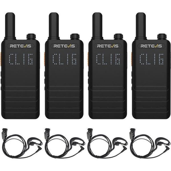 Retevis B63H Talkie Walkie, 15mm Ultra-Tunn Radio, Professionell med skärm, 1620mAh, USB C, VOX, för Restauranger, Affärer