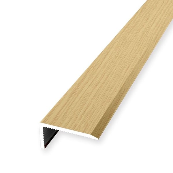 "Näspprofil 10 x 20 x 1000 mm Aluminium Vinkelform Slipeyt Non perforerad diff. s Küberit ljust ek"