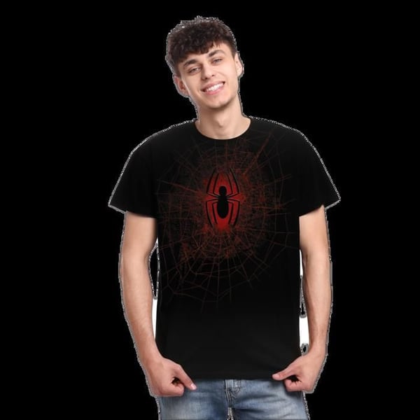 T-shirt - MARVEL - Spider-Man - Rundad halsringning - Korta ärmar - 100% bomull