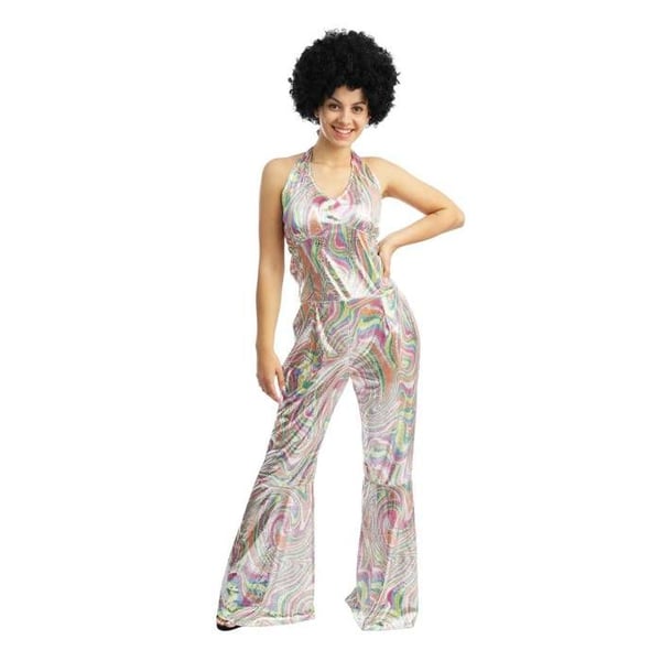 Disco förklädnad kvinna - PTIT CLOWN - Overall - Silver - Lätt - Bekväm