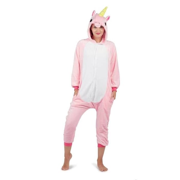 Kigurumi-kostym - LITEN CLOWN - Kigurumi Enhörning Kvinna - Rosa - Polyester - Huvtröja