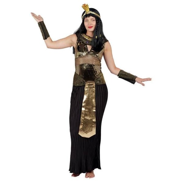 Kostym - LILLA CLOWN - Drottning av Egypten (Kleopatra) - Svart - L/XL - Polyester