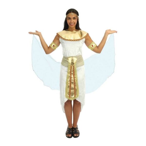 Kostym - LITEN CLOWN - Egyptisk Drottning - Vit - Polyester - XS