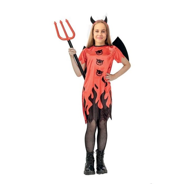 Barnkostym - LILLA CLOWNEN - Utklädnad Djävulstjej - Bekväm - Lätt - Polyester