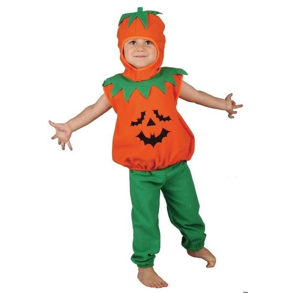 Kostym Barn - LITEN CLOWN - Pumpa Kille - Orange - Polyester - 5-6 år