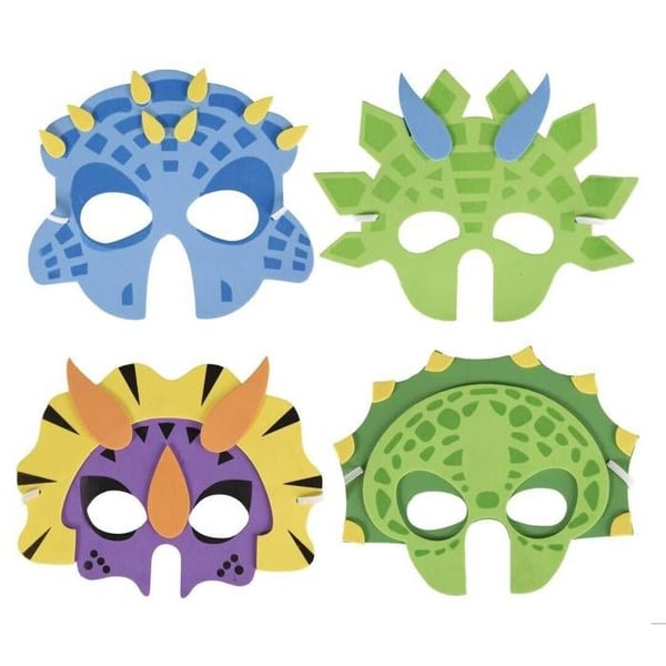 Ansiktsmask - LITEN CLOWN - Slumptal - Barn - Varg - Dinosaurie