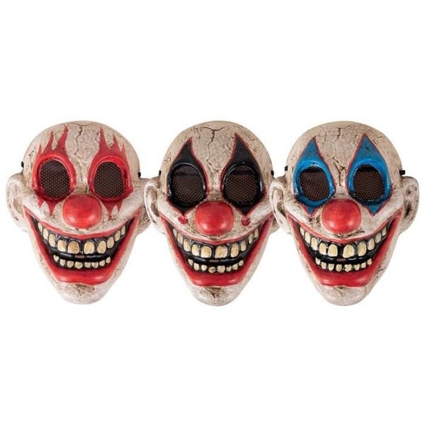 Ansiktsmask - LITEN CLOWN - Grym clown - Slumptäck färg - Flerfärgad - Vuxen 18+ Ansiktsmask - LITEN CLOWN - Grym clown - Slumptäck färg - Flerfärgad - Vuxen 18+