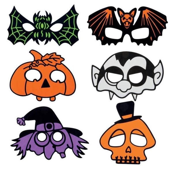 Ansiktsmask - LITEN CLOWN - slumpmässig modell - tyg - Halloween