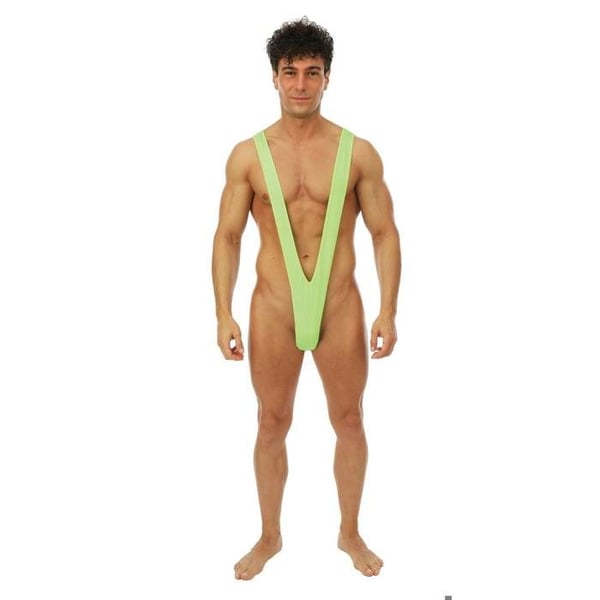 Mankini (kostym) - LITEN CLOWN - LITEN CLOWN - Grön - En storlek - Vuxen