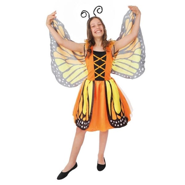 Fjärilskostym - PTIT CLOWN - PTIT CLOWN - Orange - 10/12 år - Barn