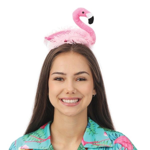 Hårband - LILLA CLOWN - 24348 - Flamingo - Med fjädrar - Karneval, Halloween