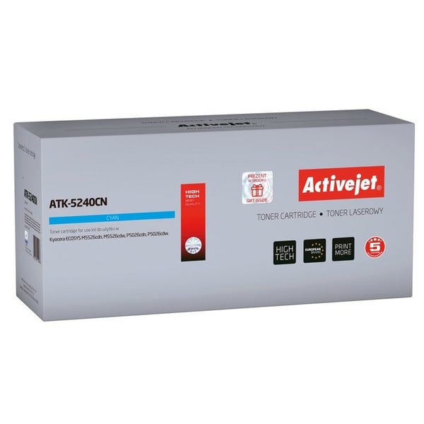 Toner - ACTIVEJET - ATK-5240CN - Cyan - 3000 sidor (5%) - Kompatibel Kyocera TK-5240C