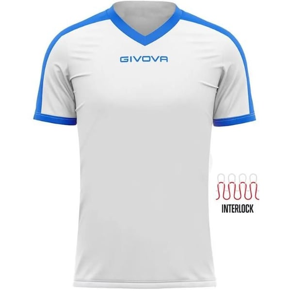 Sport T-shirt - GIVOVA - Givova Revolution - Tricot interlock 100% polyester - Hållbar komfort - Vit 3XL