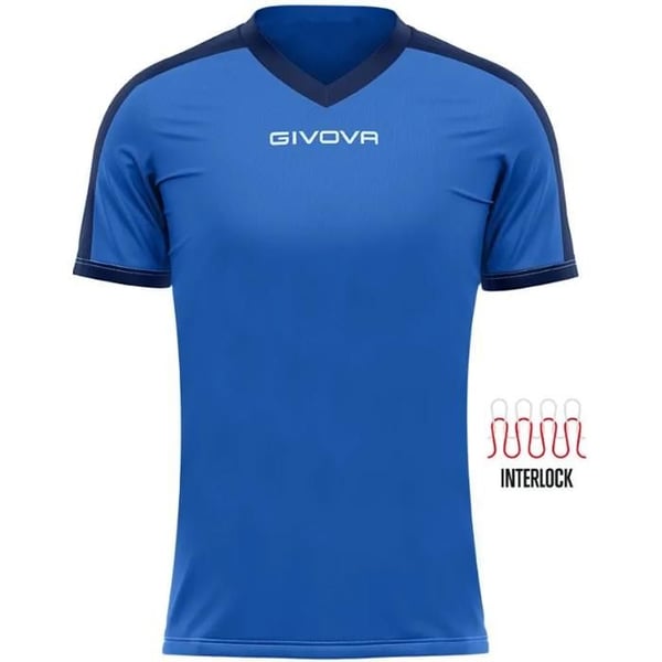 Sport T-shirt - GIVOVA - Revolution (mac04) - Blå - Interlock polyester - Storlekar 2XL-3XL