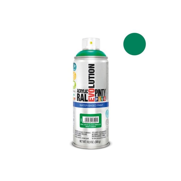 Sprayfärg Pintyplus Evolution Vattenbaserad 520cc Ral 6029 Mintgrön