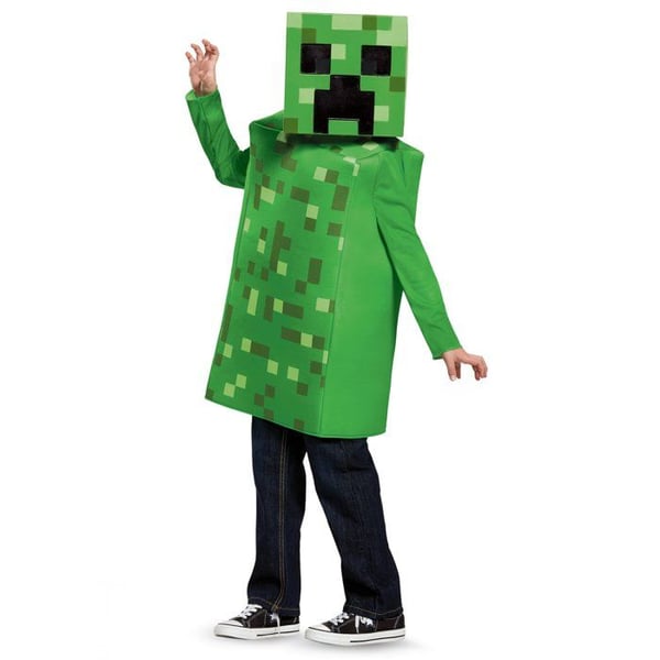 Luxuös creeper Minecraft-kostym barn
