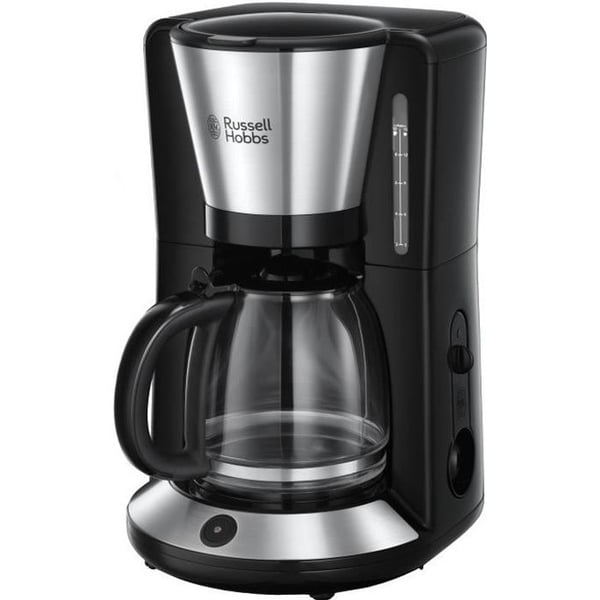 RUSSELL HOBBS 24010-56 Family Filter Coffee Maker 1,25L Äventyr, Håll dig varm, Stoppa dropp - Borstat stål