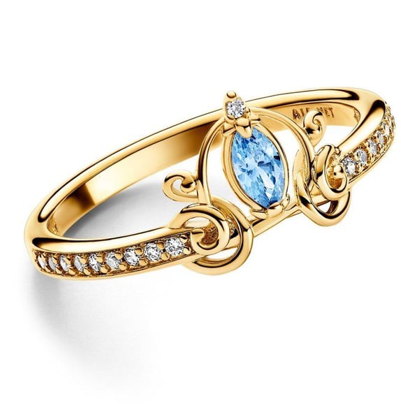Ring Dam - PANDORA - 163059C01-56 - Guld - Zirkoniumoxid - Storlek 56