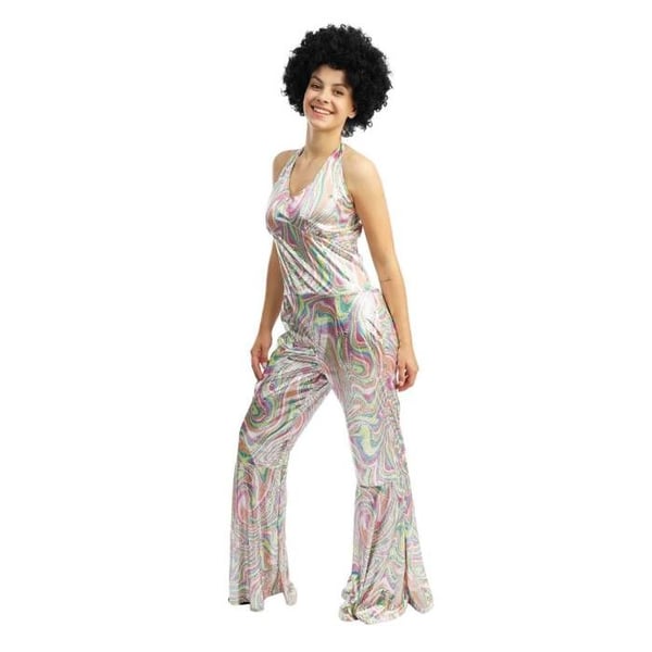 Disco förklädnad kvinna - PTIT CLOWN - Overall - Silver - Lätt - Bekväm