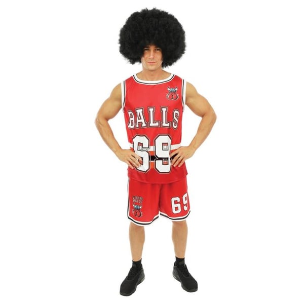 Kostym - LITEN CLOWN - Vuxen Basketspelare - Röd - T-shirt & shorts - Lätt och bekväm