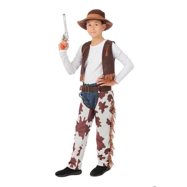 Kostym - LITEN CLOWN - Cowboy Barn - Brun - Polyester - 3+ år
