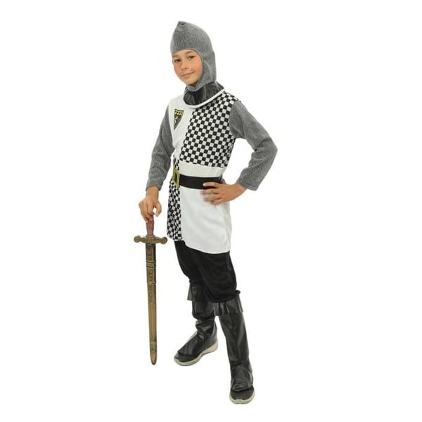 Kostym - LITEN CLOWN - Barnkostym Riddare - Grå - Från 3 år - Polyester