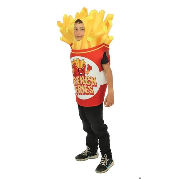 Kostym - LITEN CLOWN - Barnkostym Pommes Frites - One size - Polyester - Unisex 3+ år