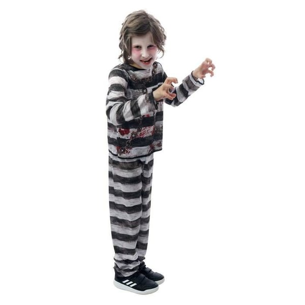 Fångeutklädnad Kille - LILLA CLOWNEN - Barnkostym - Lätt och Bekväm - Polyester - 5-6 år