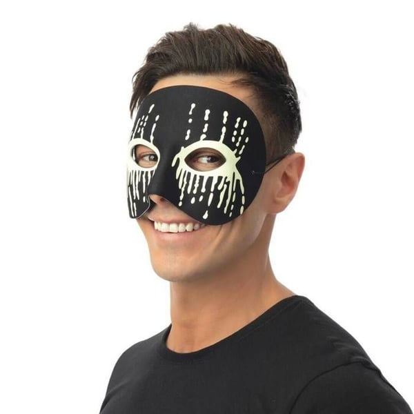 Blodig mask - LILLA CLOWN - LILLA CLOWN - Fosforescerande - Svart/Vit - Polyester
