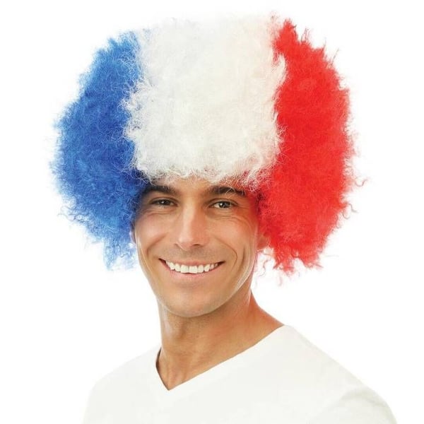 Afroperuk - LITEN CLOWN - LITEN CLOWN - Flerfärgad blå/vit/röd - Kostym - Vuxen unisex