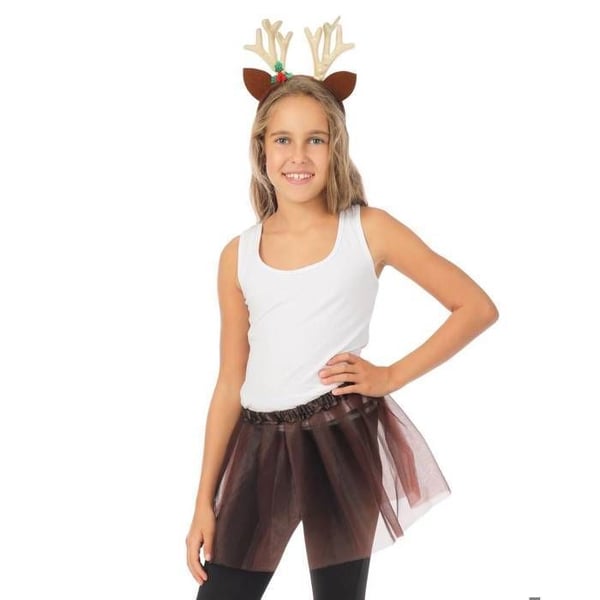 Barnkostym - LILLA CLOWN - Tutu Ren - Tyllkjol - Renhårband - Jul