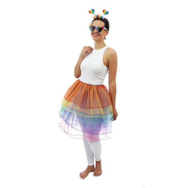 Demi-tutu - LITEN CLOWN - Regnbåge - Flerfärgad - Vuxen - Kvinna