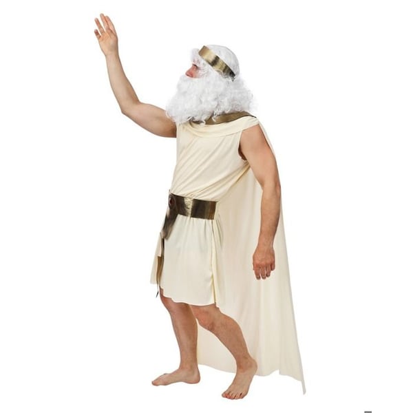 Kostym - LITEN CLOWN - Zeus - Storlek S/M - Vit - Vuxen