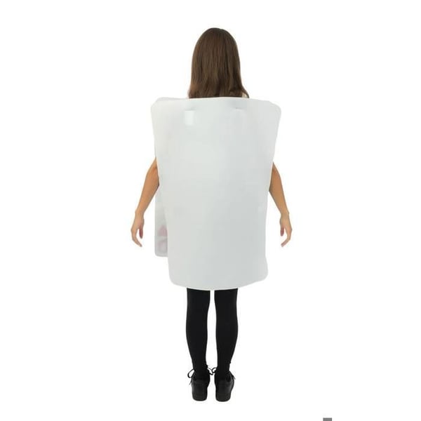 Kostym - LITEN CLOWN - Hjärter Dam-kort - Vit - Polyester - One size