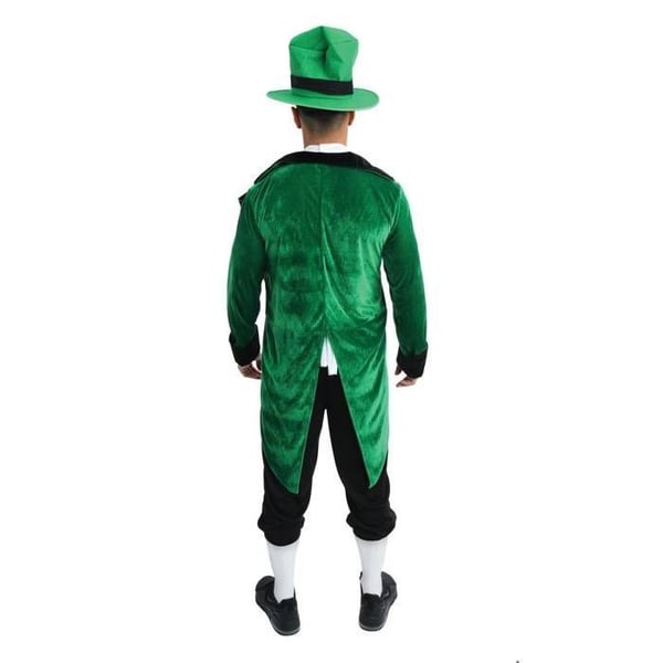 Kostym - LITEN CLOWN - Leprechaun Vuxen St Patrick - Grön - Polyester - Komplett set