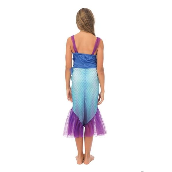 Kostym - LITEN CLOWN - Sjöjungfru flicka - Turkos klänning - Polyester - 3-4 år