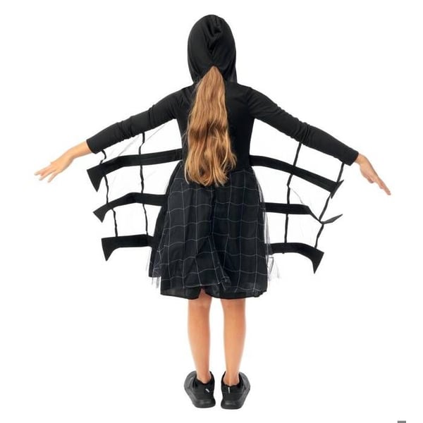 Barnkostym - LILLA CLOWN - Spindel Flicka - Svart - 10-12 år - Lätt polyester