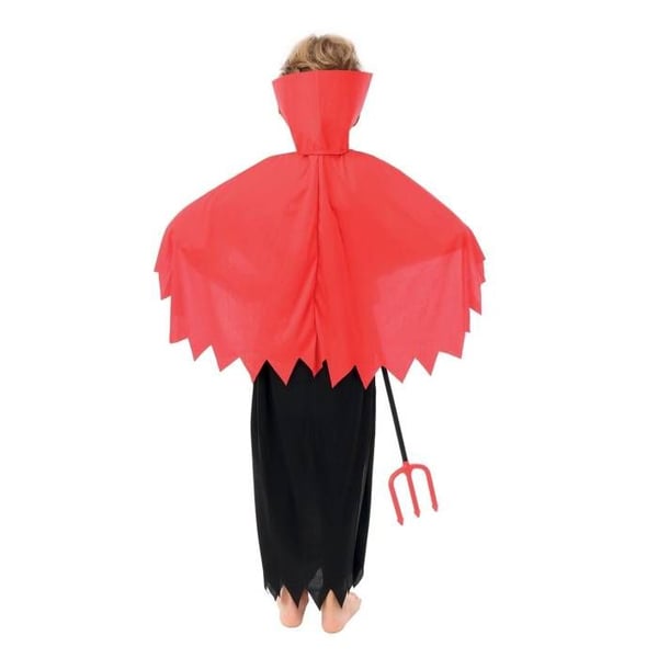 Barnkostym - LITEN CLOWN - Kostym Djävul Kille - Röd och svart - 5-6 år - Polyester