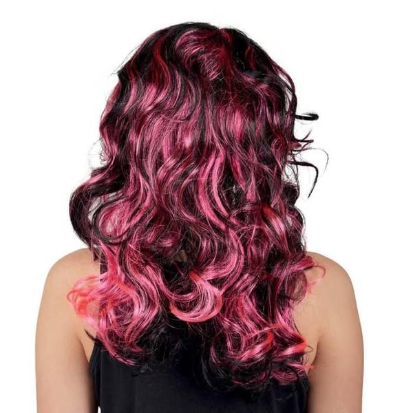 Tillbehör Maskerad - LITEN CLOWN - Häxperuk - Svart - Rosa - Unisex