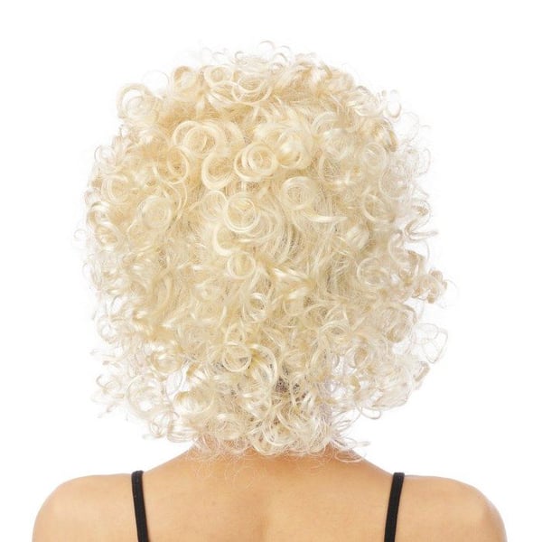 Halvlång lockig peruk - LILLA CLOWN - 23982 - Blond beige - Idealisk för Karneval/Halloween/Cosplay - Kostymfest