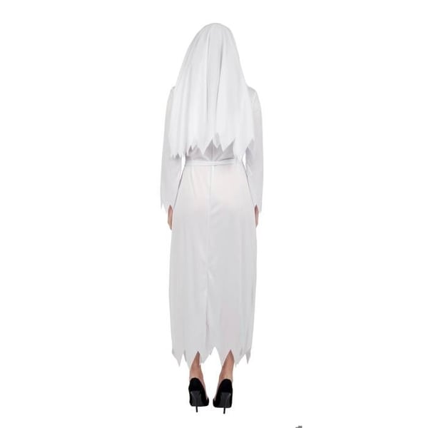 Kostym - LITEN CLOWN - Blodig vit nonna - Vit - Storlekar S/M & L/XL - Klänning, huvudbonad, bälte