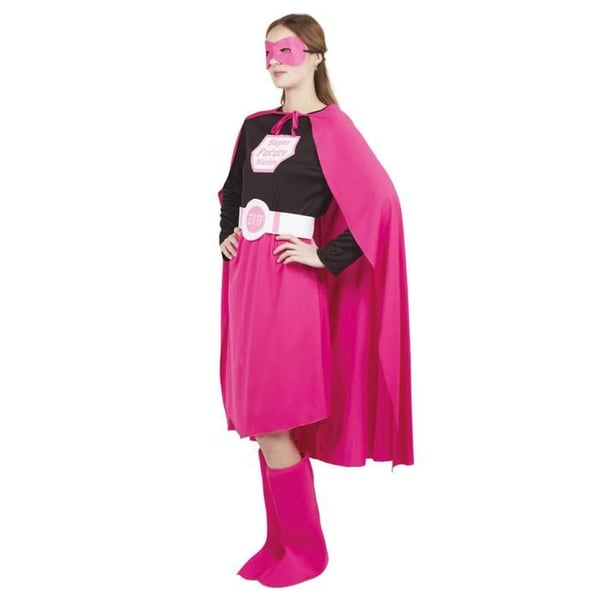 Kostym kvinna - LITEN CLOWN - Super-brud - Fuchsia och svart - Storlek S/M - Set 5 delar